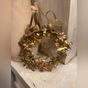 Vintage Dresden Brass Christmas Wreath